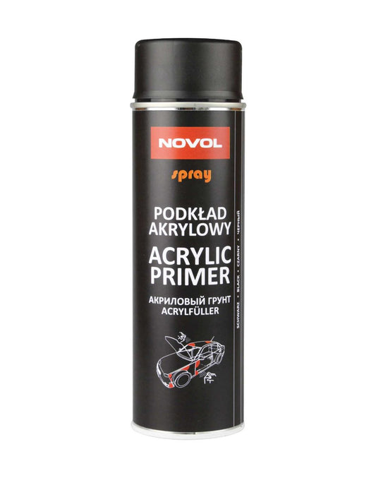 Novol 500ml 1K Primer Filler Spray - Black
