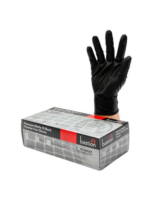 Black Nitrile Gloves -(x100)