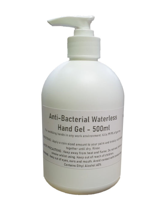 Anti-Bacterial Waterless Hand Sanitizing Gel - 500ml