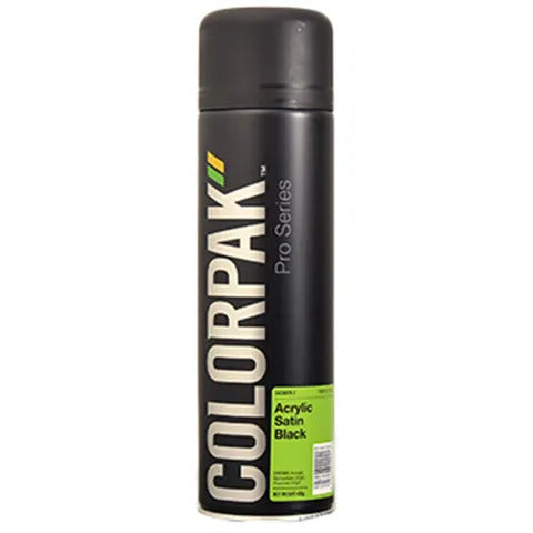 COLORPAK Satin Black AEROSOL ACRYLIC 500ml