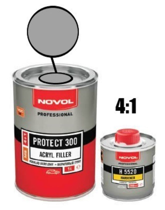 Novol Protect 300 2K Primer Grey - 1.25L Kit (1L+0.25L)