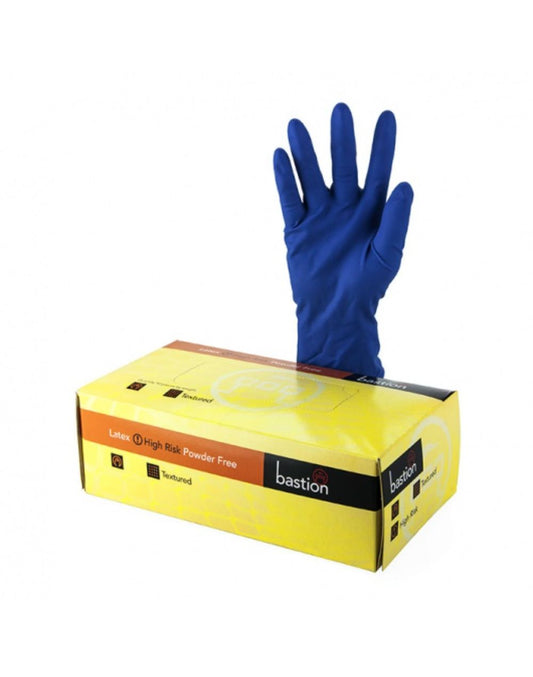 Bastion Latex Hi-Risk P/F Gloves Large - (x100)